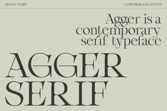 Agger: A Bold Serif Typeface for Modern Editorial Design