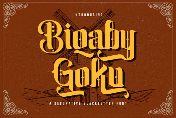 Biqaby Goku Font: A Bold Blackletter for Digital Branding