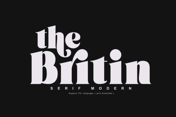 Britin Font: A Bold and Elegant Typeface for Creative Branding