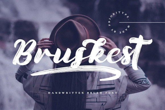 Bruskest Font: A Stylish Handwritten Typeface for Craft Projects