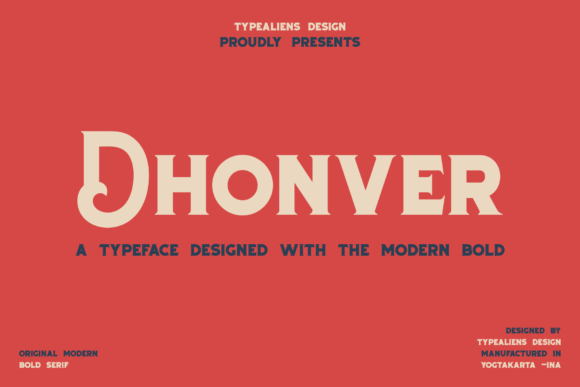 Dhonver: A Bold Serif Font for Editorial Design