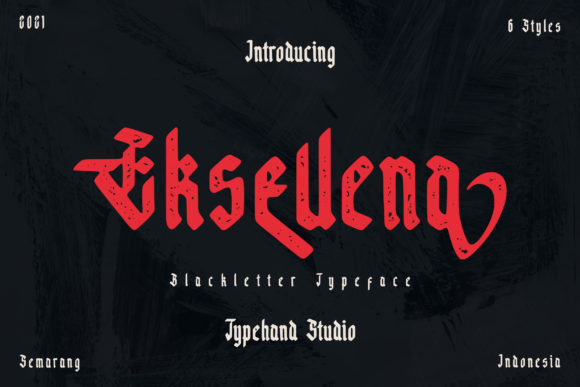 Eksellena Font: A Bold Blackletter for Creative Makers