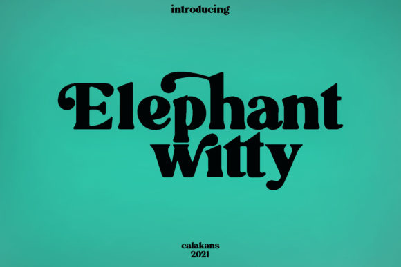 Elephant Witty Font: A Bold Serif for Digital Design