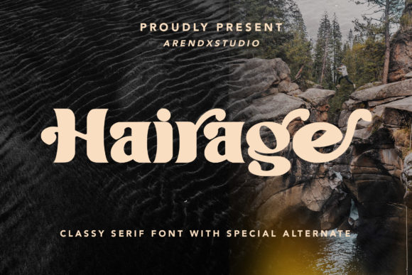 Hairage Font: A Bold Serif for Crafters and Product Creators