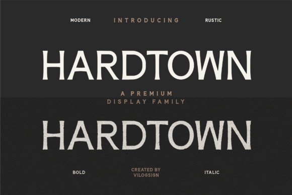 Hardtown Font: A Modern Typeface for Editorial Design
