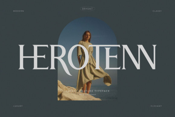 Herotenn: A Bold Serif Typeface for Editorial Design