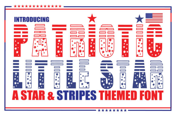 Patriotic Little Star: A Decorative Font for Bold Craft Creations