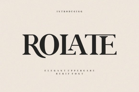 Rolate Serif Font: A Bold and Elegant Choice for Crafters